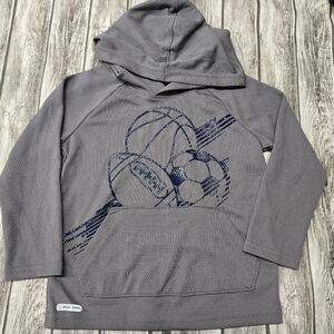 Jumping beans grey long sleeve sports hooded shirt